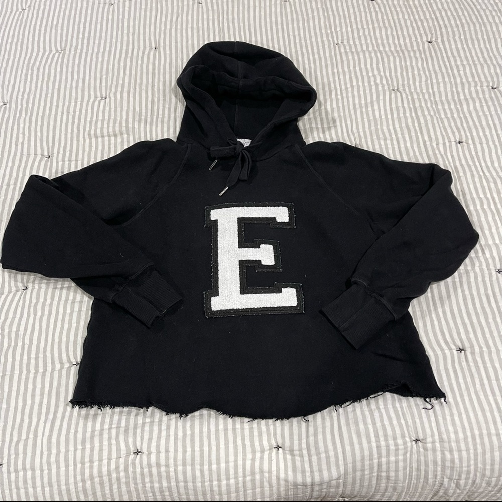 Good American Cropped E Hoodie